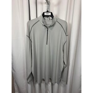 Tommy Armour Mens XXL Dri-Logic 1/4 Zip Pullover Gray Long Sleeve Golf Shirt